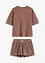 Loungewear shorty huispak van wafeljersey, bonprix