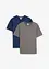 T-shirt met V-hals van biologisch katoen (set van 2), bonprix