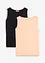Top van zachte viscose (set van 2), bonprix