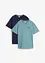 T-shirt met V-hals van biologisch katoen (set van 2), bonprix