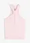 Gebreide haltertop van zachte viscose, bonprix