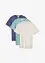 T-shirt met V-hals (set van 3), bonprix