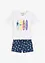 T-shirt en korte broek (2-dlg. set) van katoen, bonprix