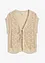 Ajour gebreid vest met viscose, bonprix