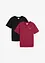 Henley shirt van biologisch katoen (set van 2), bonprix