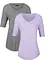 Longshirt van zachte viscose (set van 2), bonprix