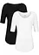 Longshirt van zachte viscose (set van 2), bonprix