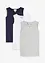 Tanktop met katoen (set van 3), bonprix