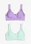 T-shirt bh zonder beugels, met katoen (set van 2), bonprix