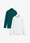 Longsleeve met col in een katoenmix (set van 2), bonprix