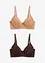 Bh met beugel met glanzend effect (set van 2), bonprix