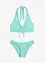 Bikini met halternek (2-dlg. set) met plooitjes, bonprix