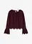 Kanten blouse met volants, bonprix