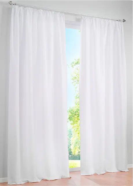 Microvezel gordijn (2 stuks), bonprix