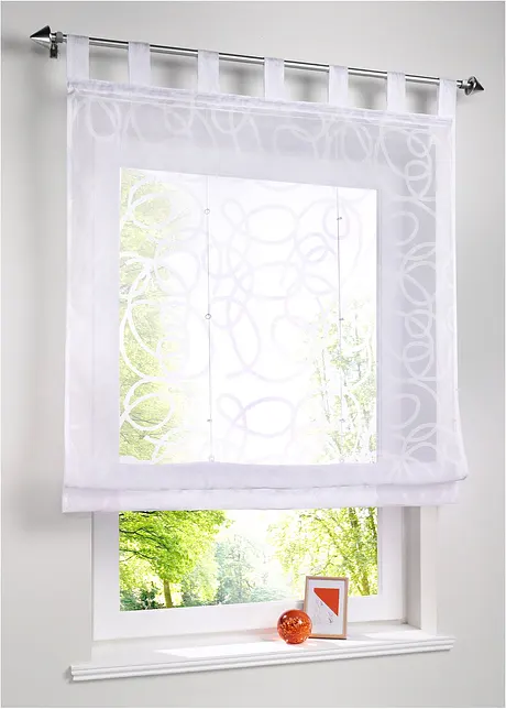 Transparant vouwgordijn met print, bonprix