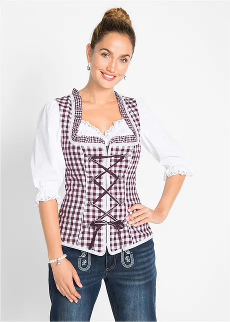 Tiroler bustier met ritssluiting, bonprix