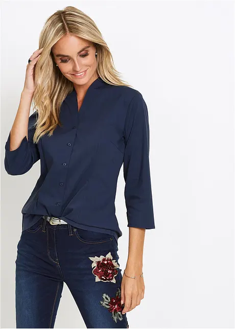 Blouse met opstaande kraag, bonprix