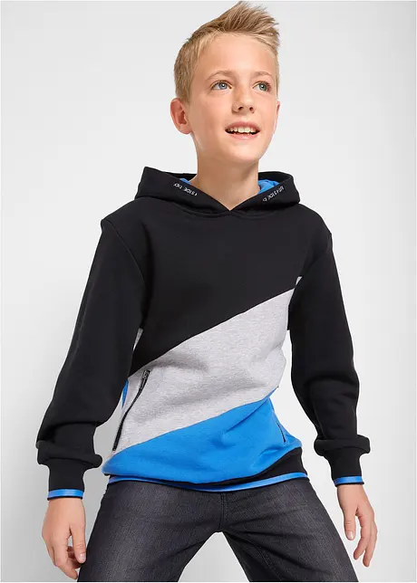 Jongens hoodie met colourblockings van biologisch katoen, bonprix