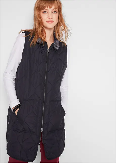Lange bodywarmer met drukknopen opzij, bpc bonprix collection