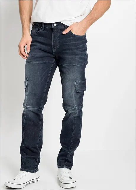 Slim fit cargo stretch jeans, straight, bonprix