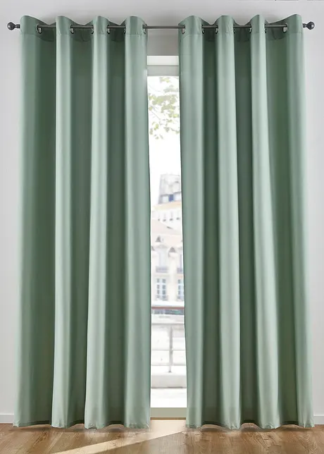 Microvezel gordijn (2 stuks), bonprix