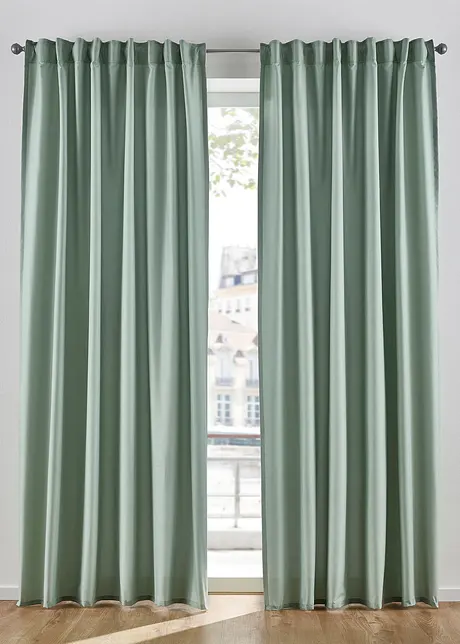 Microvezel gordijn (2 stuks), bonprix