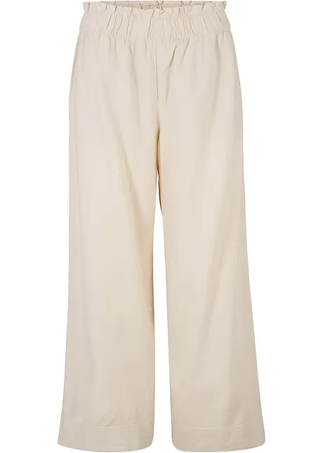 Culotte met linnen, tot op de kuit, bonprix