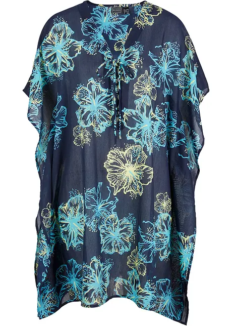 Transparante strandtuniek met V-hals, bonprix