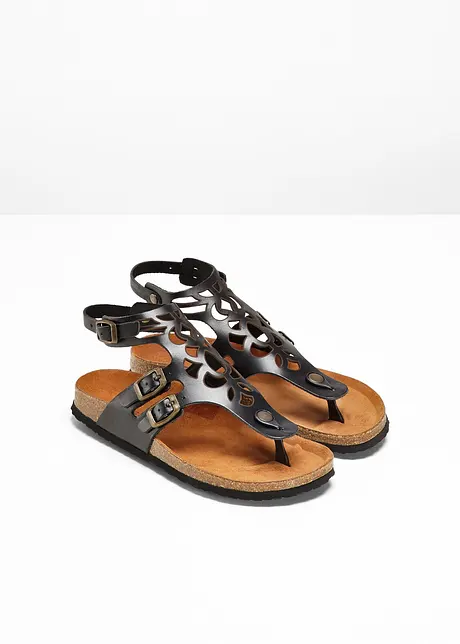 Comfortabele sandalen van leer, bonprix