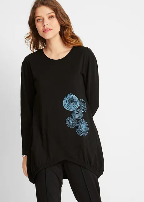 Longshirt in O-lijn met print, bonprix