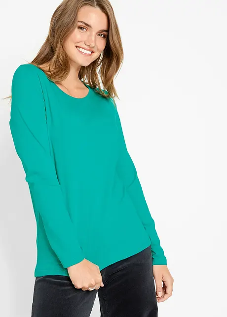 Longsleeve met ronde hals (set van 2), bonprix