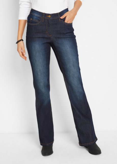 Makkelijk combineren basic stretch jeans in 5-pocket-model - donkerblauw N-maat