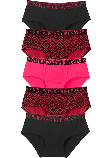 Meisjes hipster met katoen (set van 5), bonprix