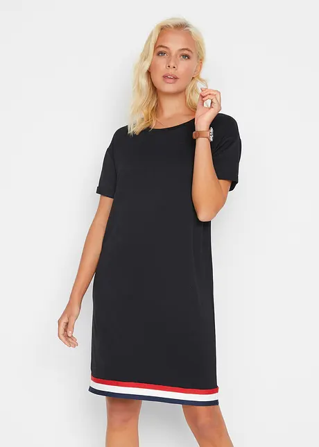 Jersey jurk van zachte viscosemix, korte mouw, bonprix