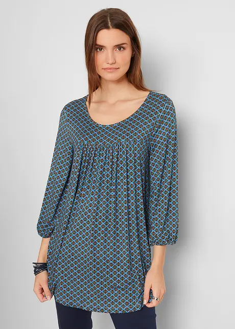 Shirt met 3/4 mouwen van viscose, A-lijn, bonprix