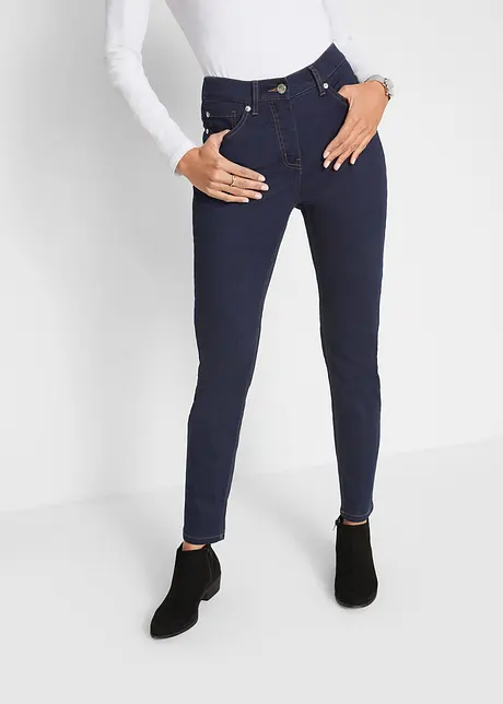 Slim fit jeans met mid waist en comfortband, bonprix