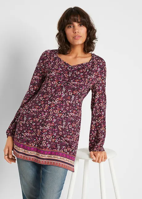 Shirt tuniek met bloemenmotief, bonprix