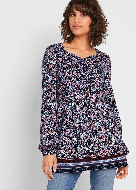 Shirt tuniek met bloemenmotief, bonprix