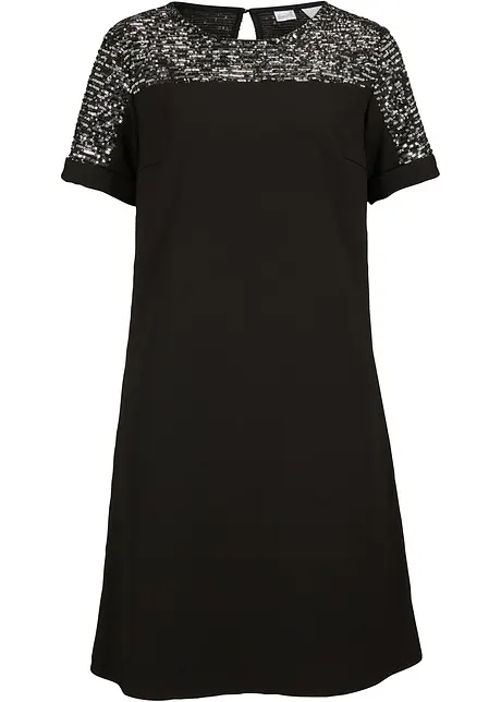 Mini jurk met pailletten, bonprix