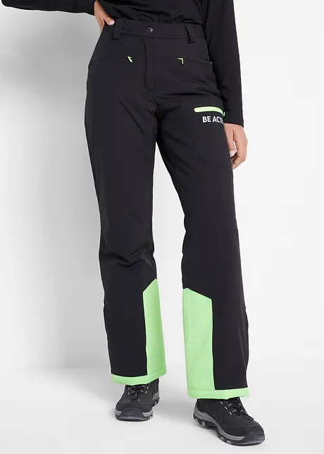 Outdoor thermo skibroek met sneeuwvanger, waterdicht, straight, bonprix