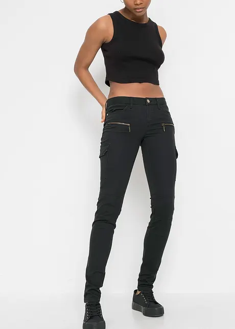 Cargo broek van elastisch katoenmix, bonprix
