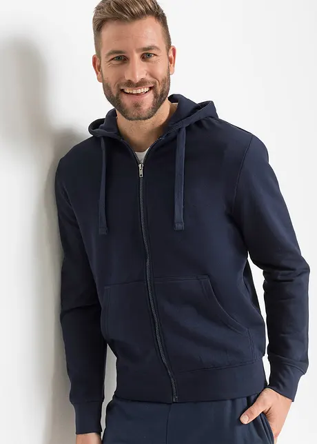 Sweatvest met capuchon (set van 2), bonprix