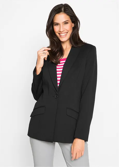 Wijde punto di roma blazer, lange mouw, bonprix