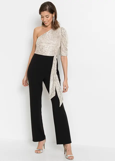 Jumpsuit met pailletten, bonprix