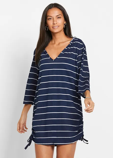 Lang strandshirt met capuchon van viscose, bonprix