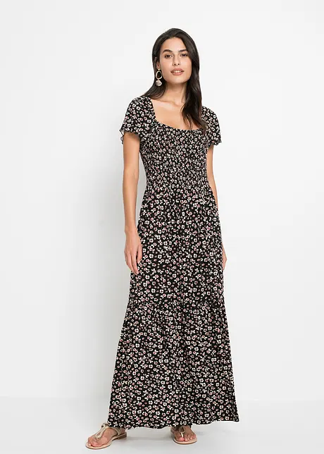Maxi jurk van viscose, korte maat, bonprix