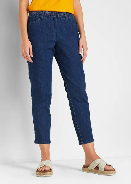 Mid waist jeans met comfortband, straight (set van 2), bonprix