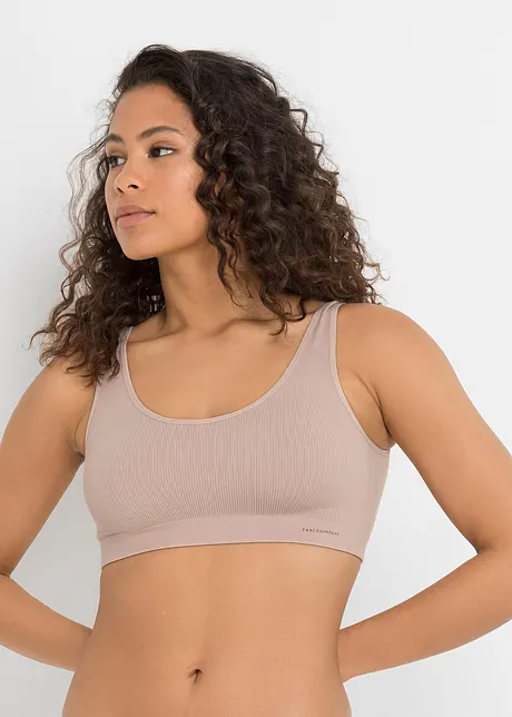 Geribde Feel Comfort naadloze bralette (set van 2), bonprix