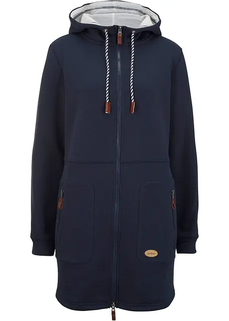 Lang sweatvest met capuchon, bonprix