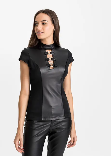 Shirt met metalen ringen, BODYFLIRT boutique